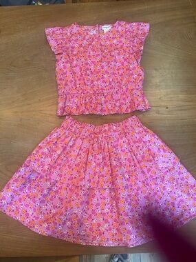 J. Crew Pink Floral Kids Matching Set